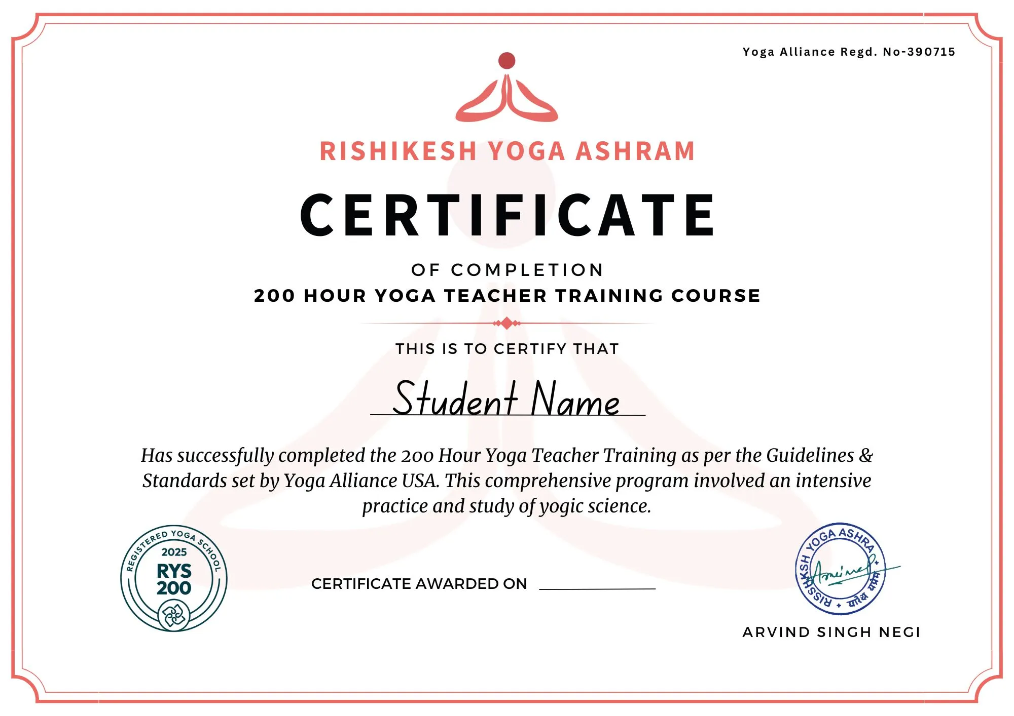 Yoga Alliance RYS 200